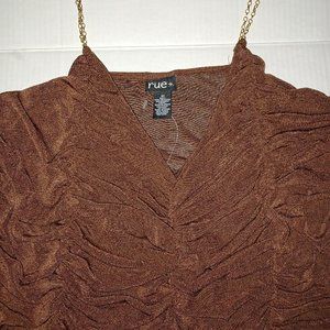 RUE+ WOMEN'S BROWN BODYSUIT